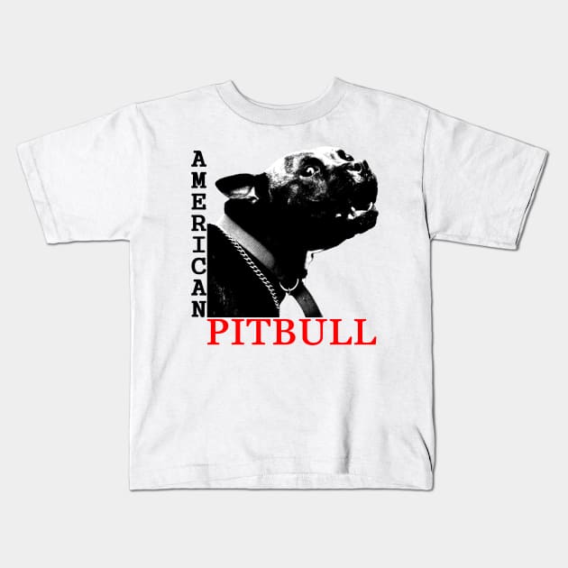 american pitbull terrier Kids T-Shirt by hottehue